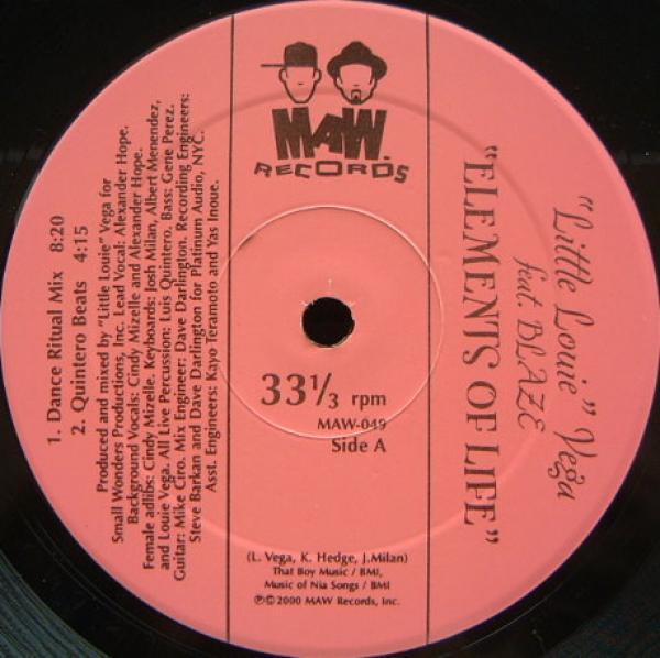 Blaze, Louie Vega - Elements Of Life