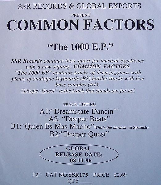 Common Factor - The 1000 E.P.