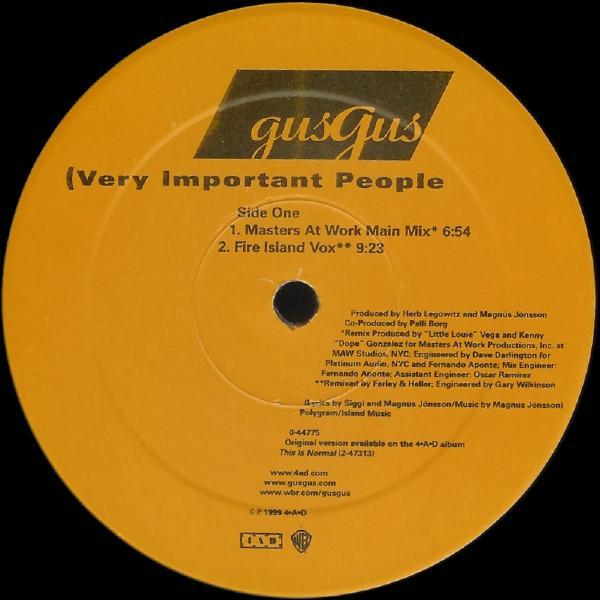 Gusgus - Very Important People