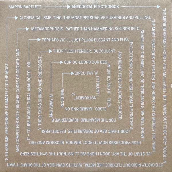Martin Bartlett - Anecdotal Electronics: Live Experiments And Other Recordings