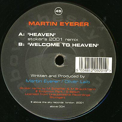 Martin Eyerer - Heaven / Welcome To Heaven