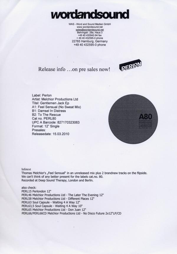 Melchior Productions - Gentlemen Jack EP