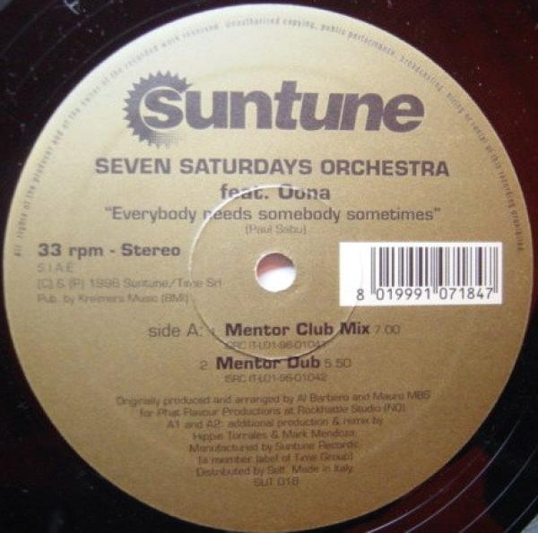 Seven Saturdays Orchestra, Oona - Everybody Needs Somebody Sometimes