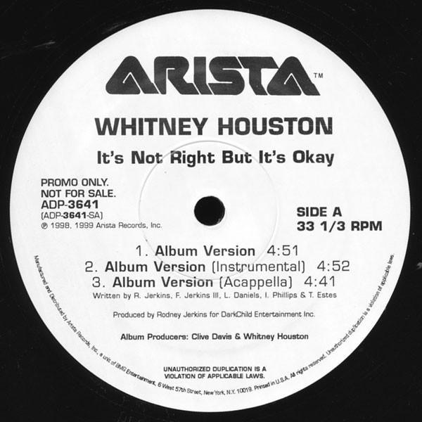 Whitney Houston - It's Not Right But It's Okay